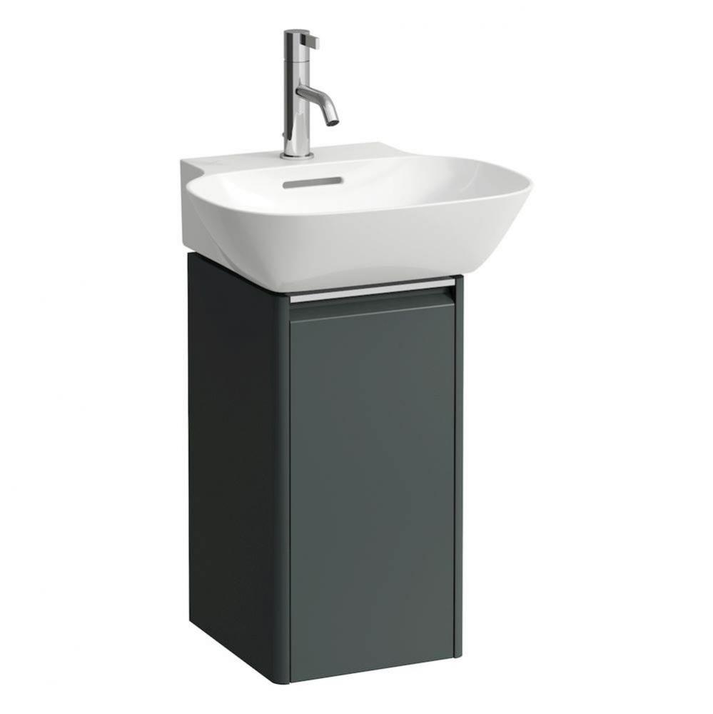 Vanity Only, 1 door, left hinged, 1 internal shelf, matching countertop small washbasin 815301