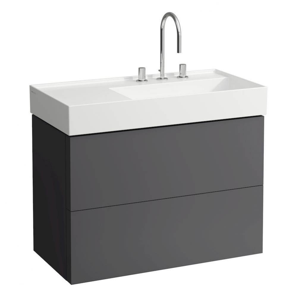 Vanity Only with two drawers for washbasin shelf left 810339 (incl. organiser)