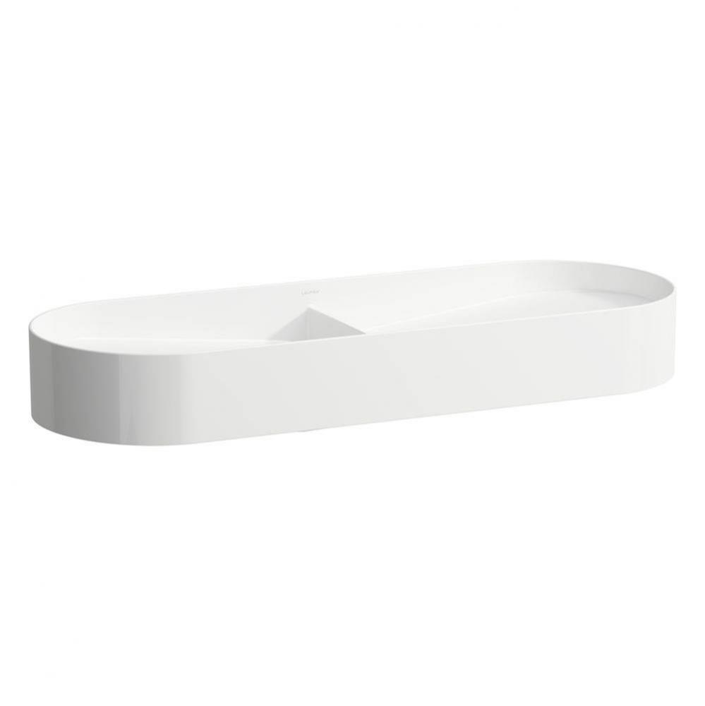 Double Washbasin Bowl, Counter Mounted