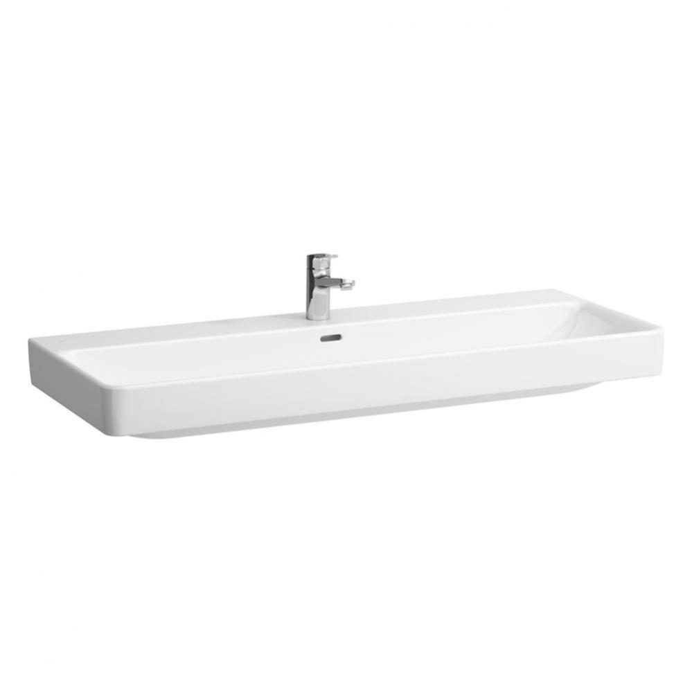Washbasin, also usable as double washbasin, wall mounted