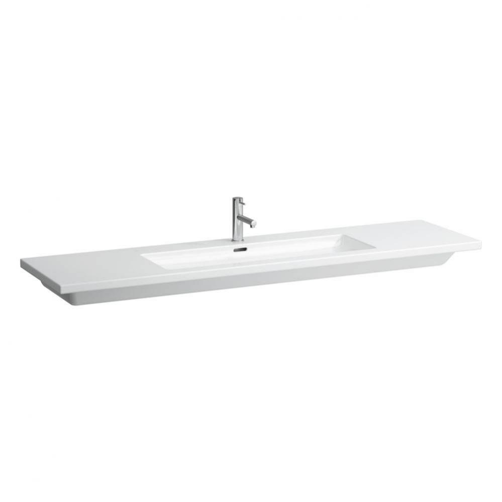 Washbasin, cutable to 39 1/2'', wall mounted
