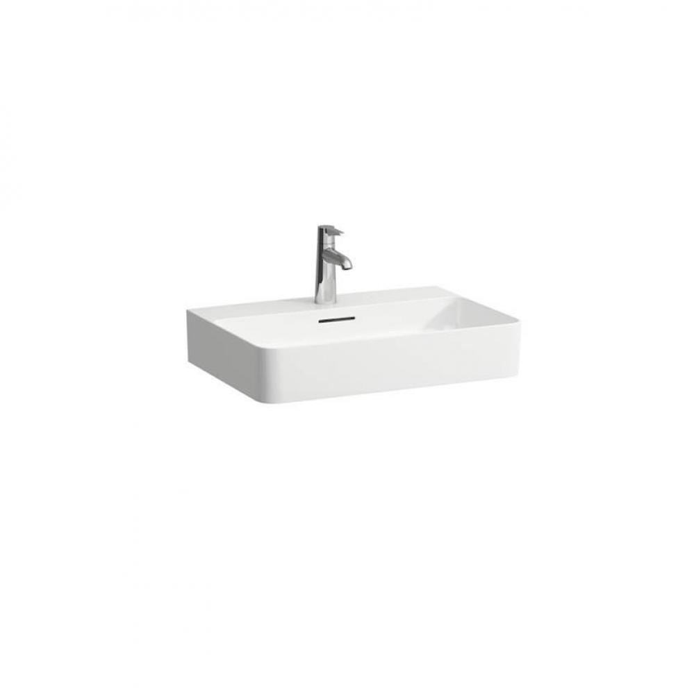 Washbasin, 600 x 420 x 115, with three tap holes, SaphirKeramik