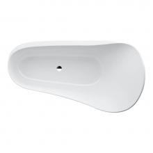 Laufen H245802000000U - Freestanding bathtub, made of Sentec solid surface material, with hidden integrated overflow, Matt