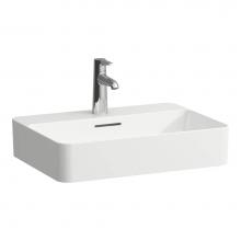 Laufen H8122840001091 - Washbasin bowl with tap ledge, finished 4 sides