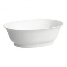 Laufen H812850000112U - Washbasin Oval Without Overflow - Optional ceramic drain & cover