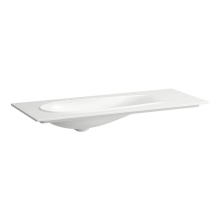 Laufen H817979400111U - Countertop Washbasin Slim , With Hidden Overflow, Incl Ceramic Drain Valve