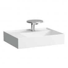 Laufen H818335000185U - Washbasin, shelf left, with concealed outlet, ground bottom