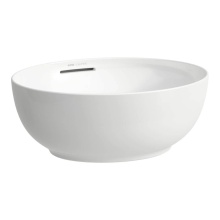 Laufen H8189764001091 - Bowl Washbasin With Overflow Channel, Oval, Incl. Ceramic Drain Valve