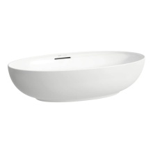 Laufen H8189784001091 - Bowl Washbasin With Overflow Channel, Oval, Incl. Ceramic Drain Valve