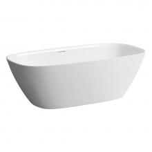 Laufen H231302000000U - Ino Freestanding Bathtub, Made Of Sentec Solid Surface, Matte Satin Finish