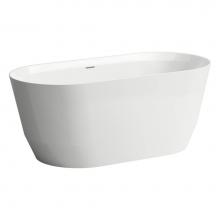 Laufen H243952000000U - Freestanding Bathtub, Marbond material glossy finish