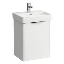 Laufen H4021111102601 - Vanity Only, 1 door, door hinge left, incl. drawer organizer, matching small washbasin 815961