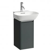 Laufen H4030111102661 - Vanity Only, 1 door, left hinged, 1 internal shelf, matching countertop small washbasin 815301
