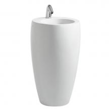 Laufen H811972400104U - Freestanding washbasin, with concealed overflow, incl. ceramic waste cover