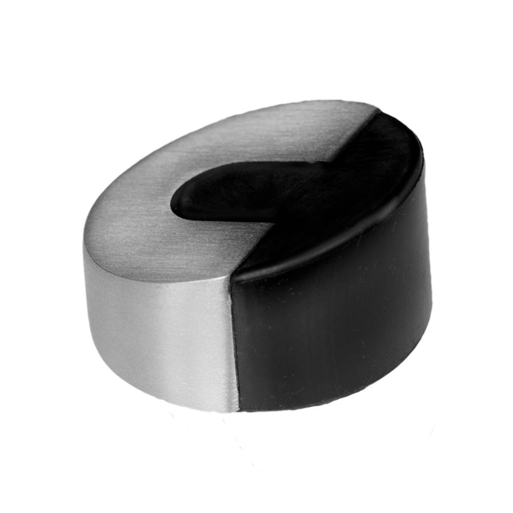 Floor Door Stop, Satin Stainless Steel