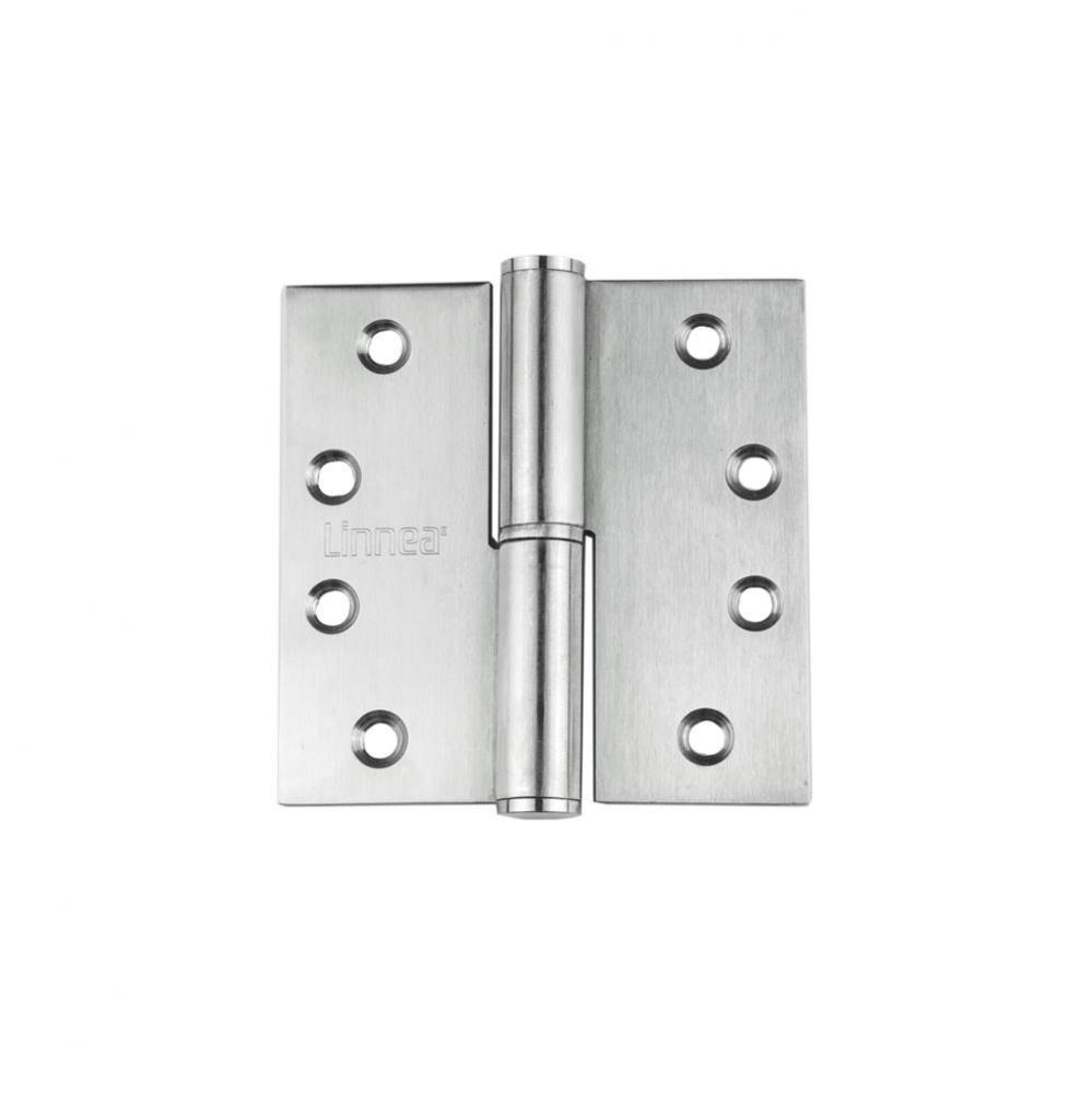 Lift Off Hinge (Round Knuckle)- Left, Dimensions 101.6X101.6, Thicknesss 3.5mm(4''X4&apo