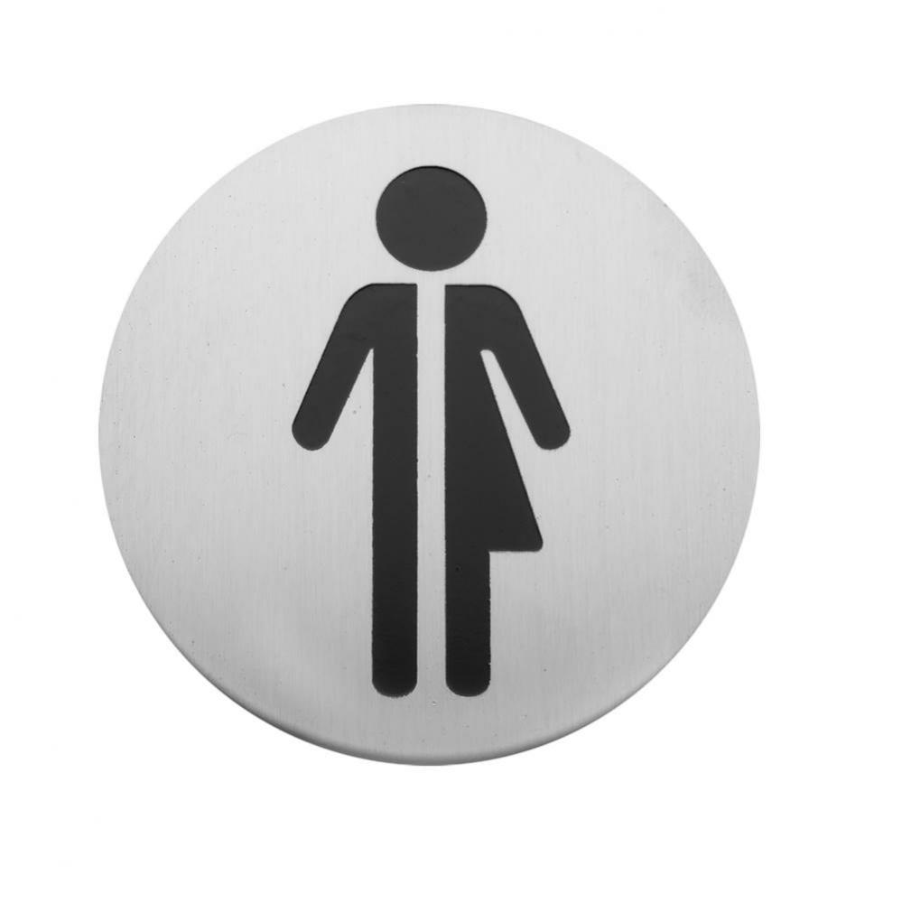 Door Sign, Satin Stainless Steel