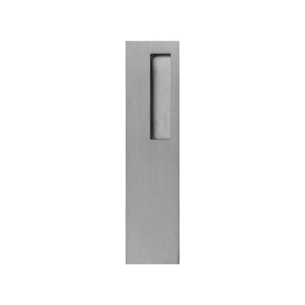 Square Flush Pull, Polished Stainless Steel