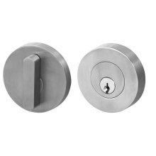 Linnea DB63R-O-SSS - Round Deadbolt Single Cylinder, Satin Stainless Steel
