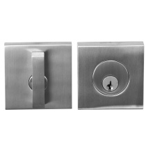 Linnea DB63S-S-SSS - Square Deadbolt Single Cylinder, Satin Stainless Steel