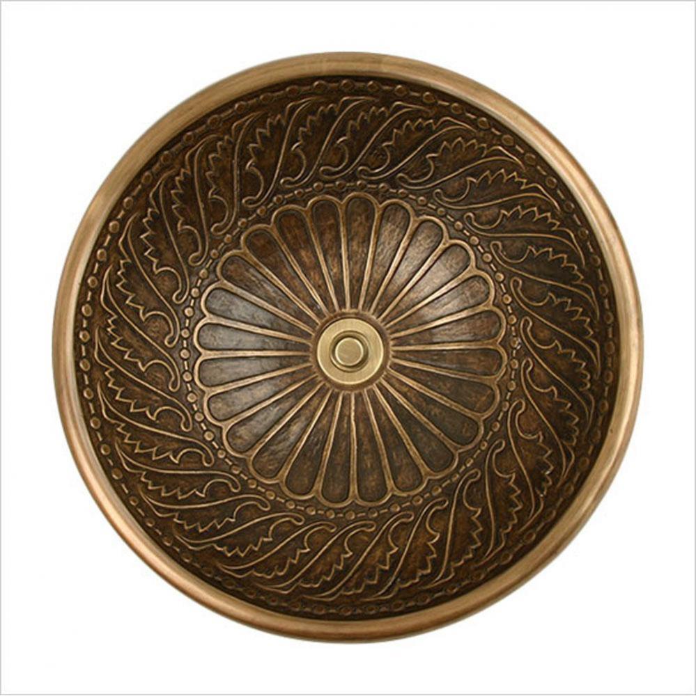 Small Round Wing, Antique Bronze