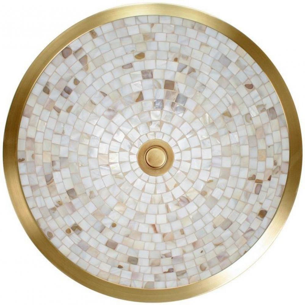 Striped Mosaic Vessel Vintage Brass