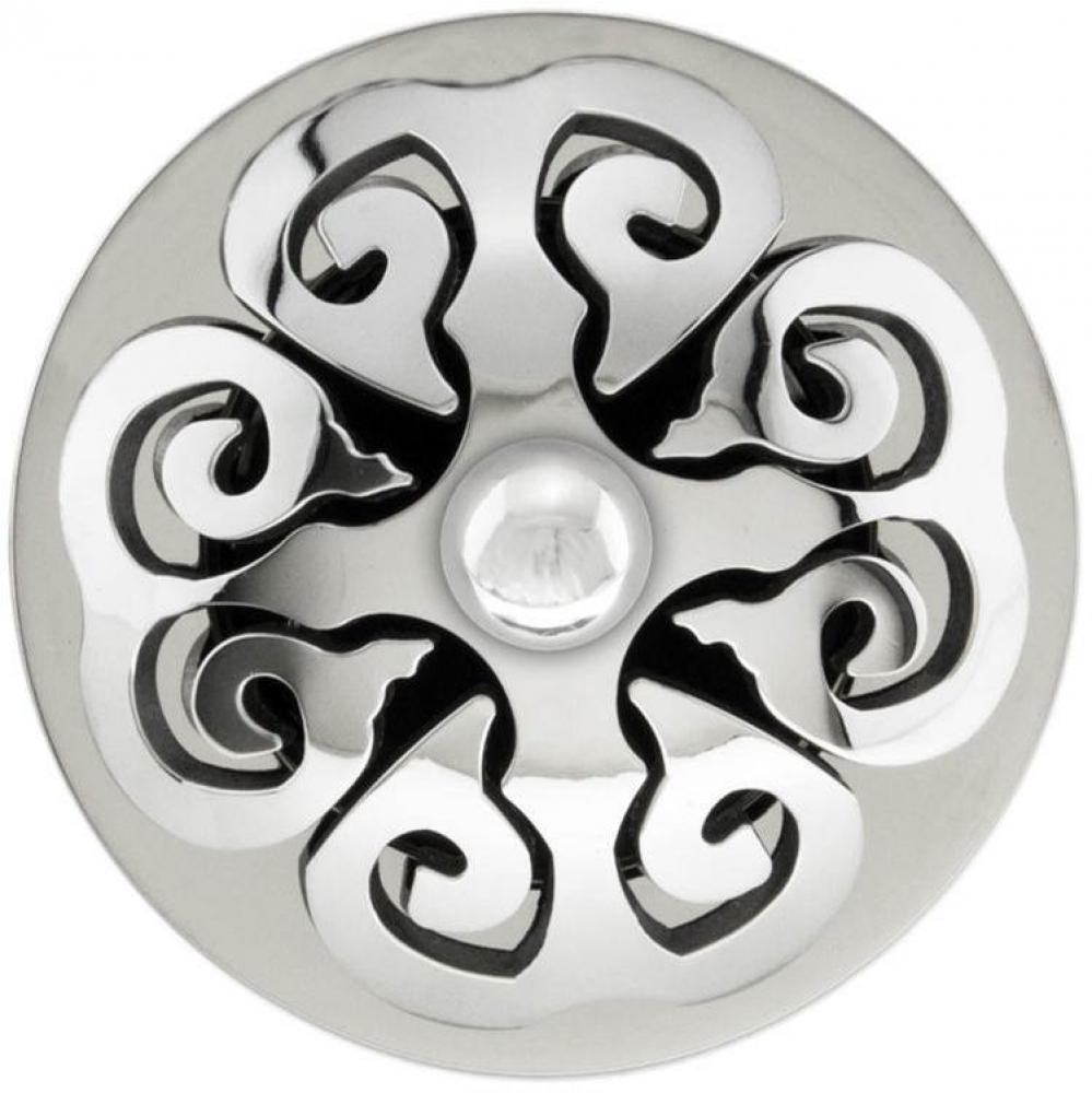 Hawaiian Quilt Grid Strainer - Satin Smooth Finish, Sphere Screw, With Overflow