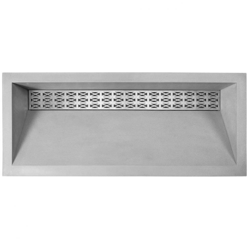 Henry 36'' Concrete Trough Sink, Gray Concrete