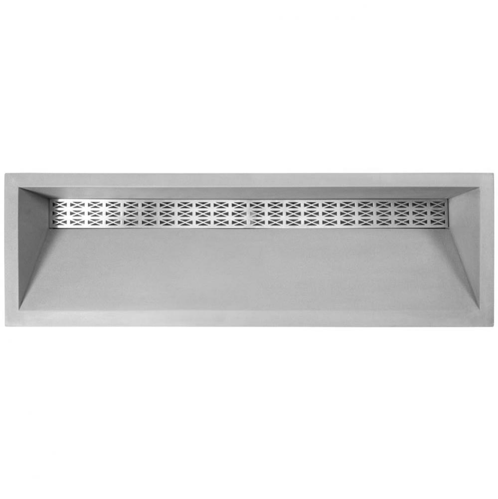Henry 48'' Concrete Trough Sink, Gray Concrete