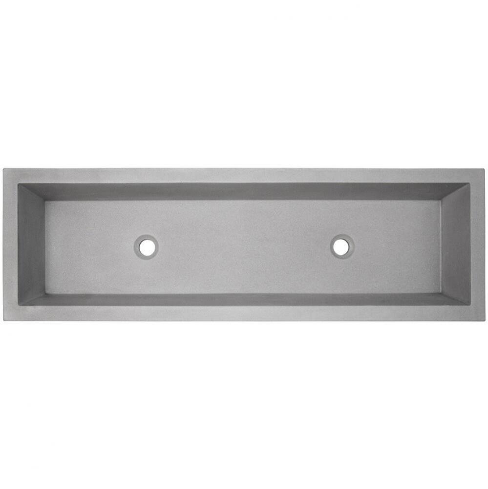 48'' Concrete Trough Sink, Gray Concrete