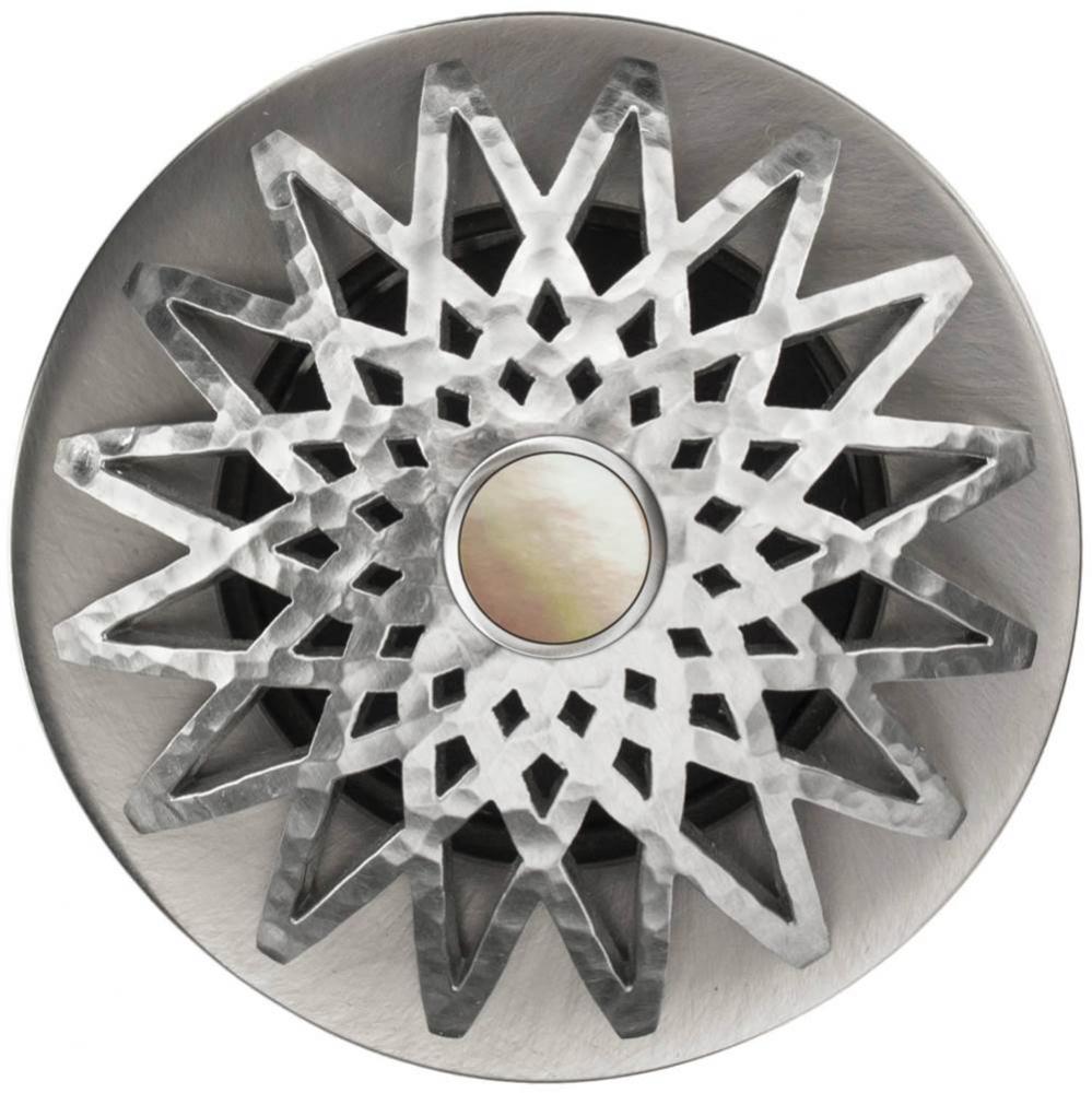 Star Grid Strainer - White Stone Screw, With Overflow