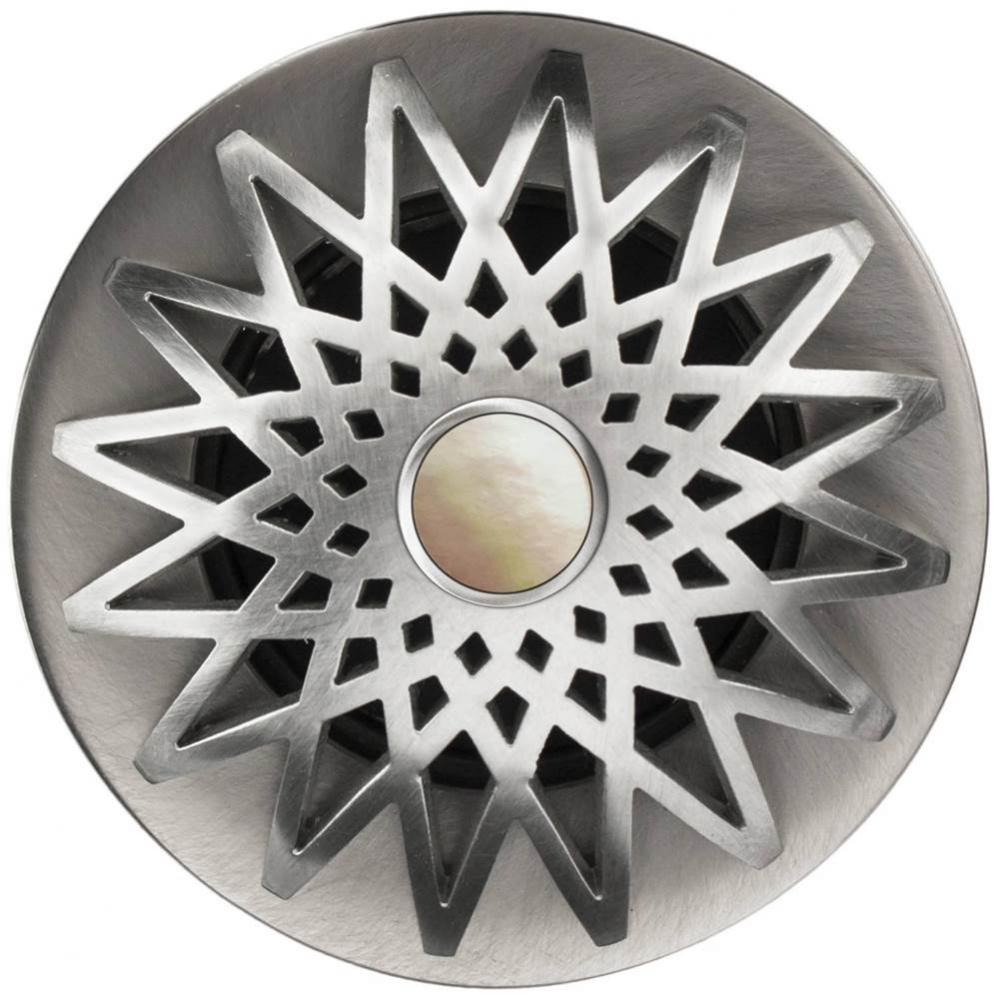 Star Grid Strainer - White Stone Screw, No Overflow