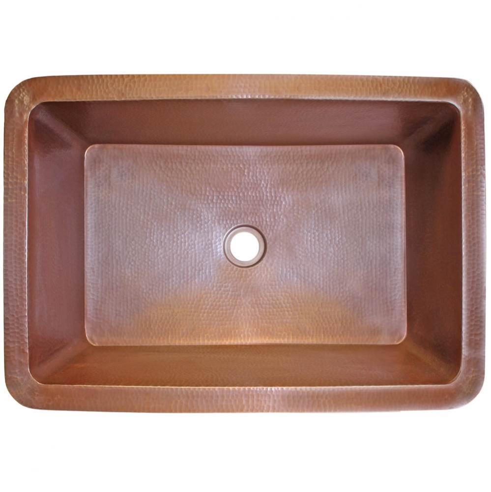 Hammered Rectangular Box Sink