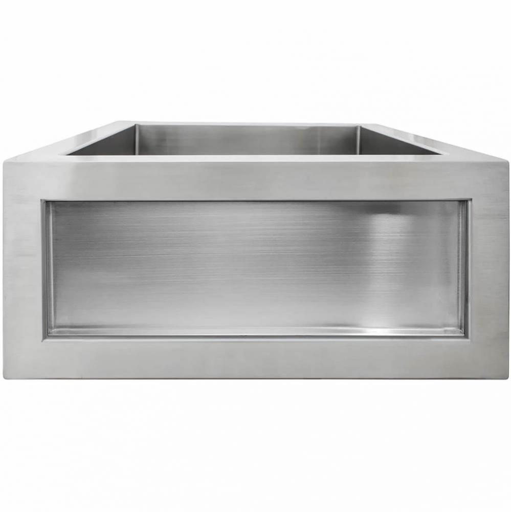 Smooth Inset Apron Front Bar Sink - Satin (Price Does Not Inlcude Inset Panel)