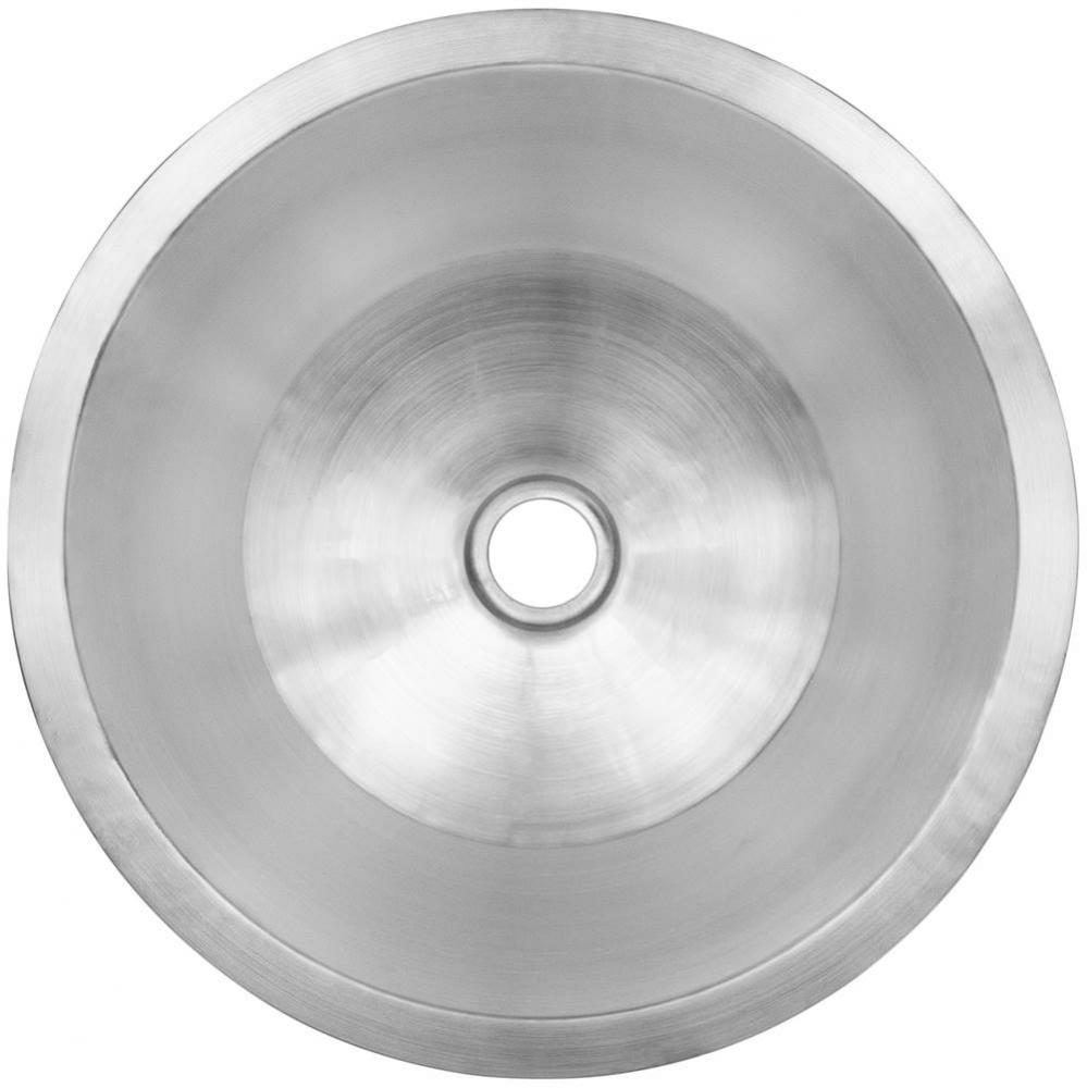 Smooth Large Round Flat Bottom Bar/Utility, 2'' drain opening