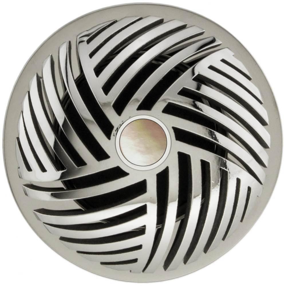 Herringbone Grid with Mother of Pearl Screw
