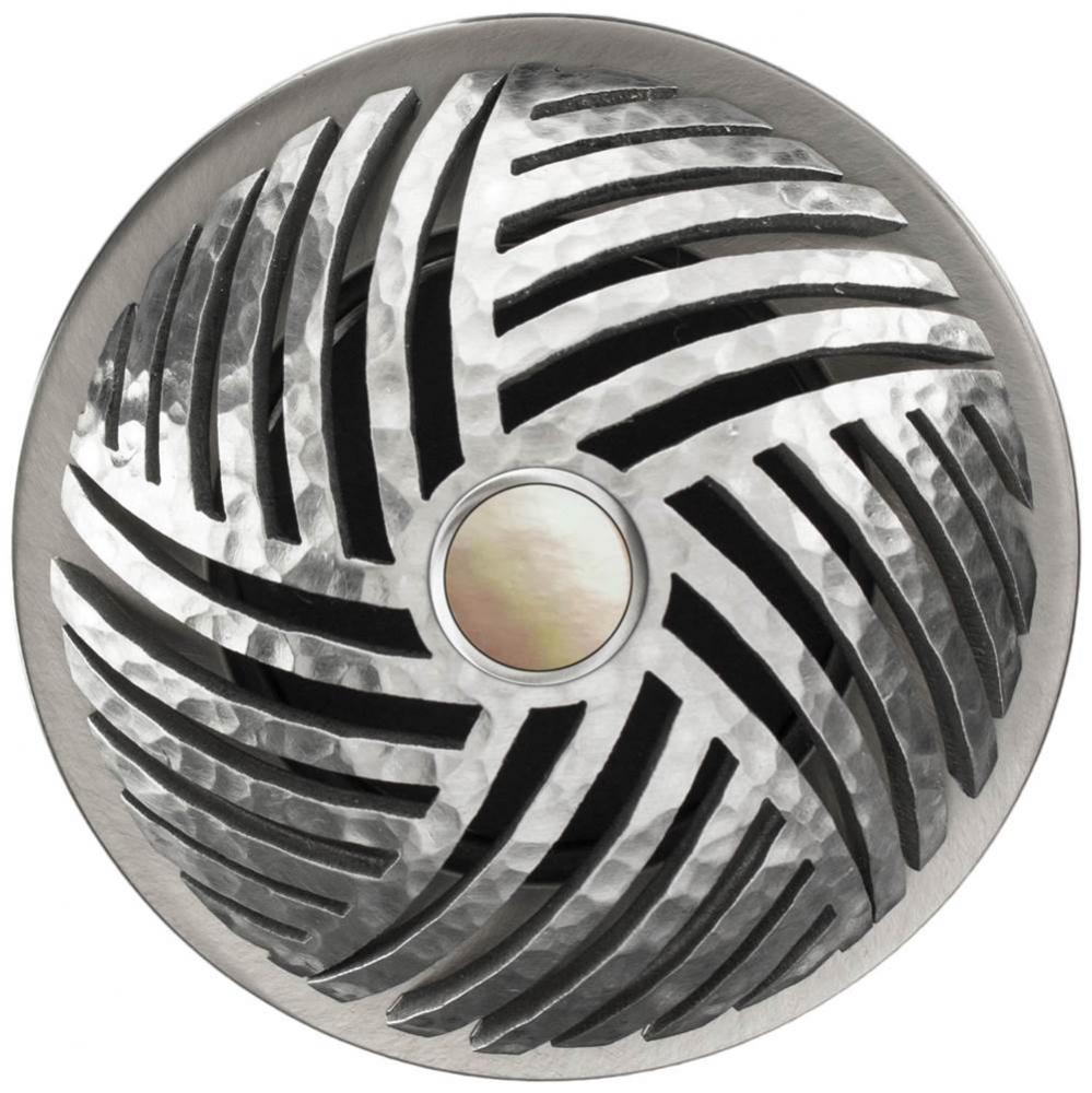 Herringbone Grid with Mother of Pearl Screw