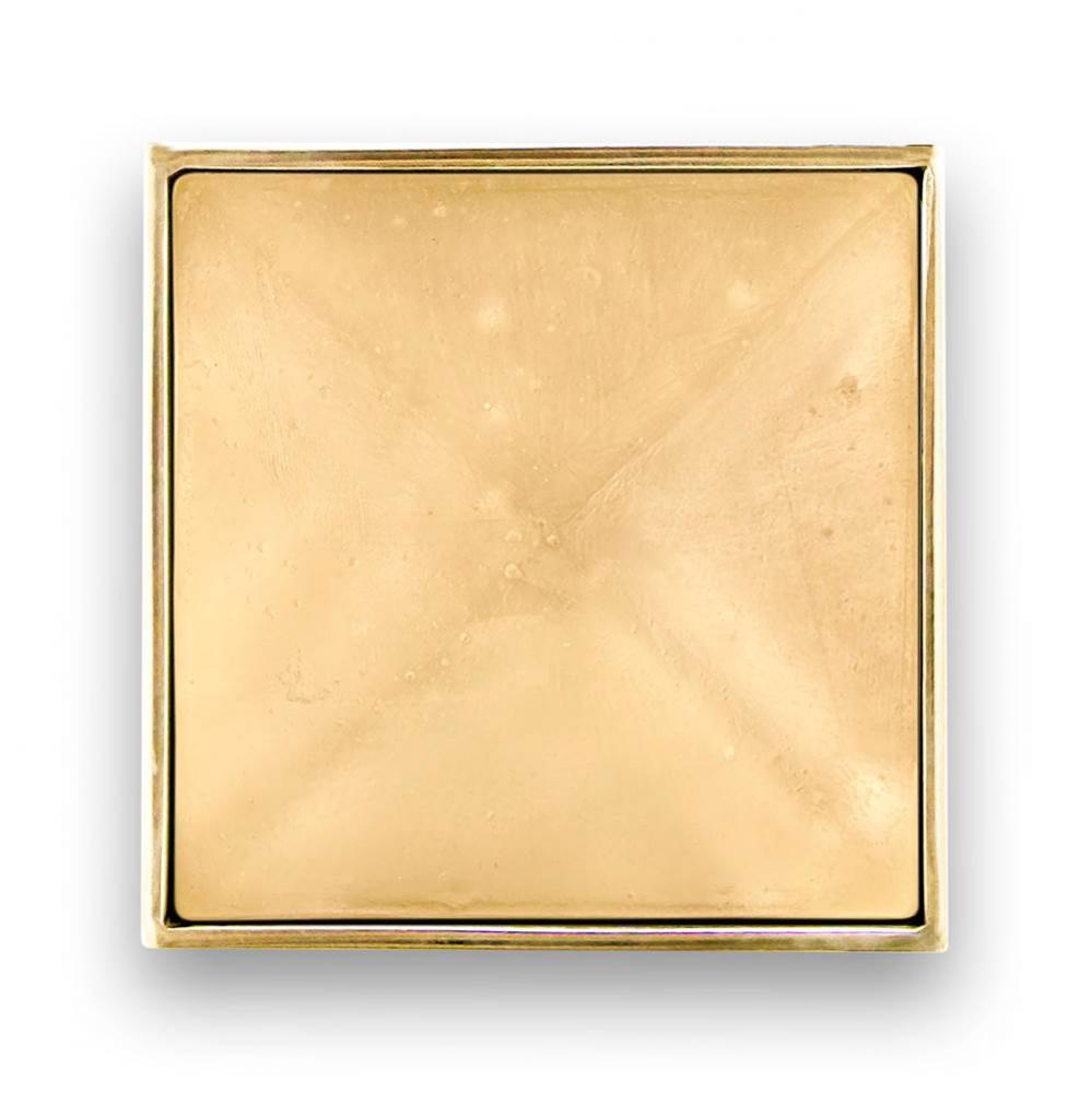 3'' Artisan Glass Prism Vanity Hardware, Small Square with Églomisé Prism