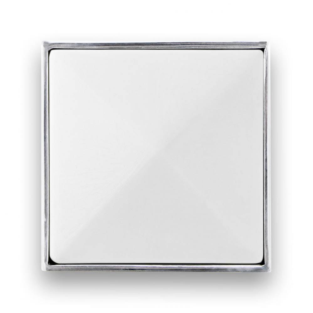 3'' Artisan Glass Prism Vanity Hardware, Small Square with White Prism