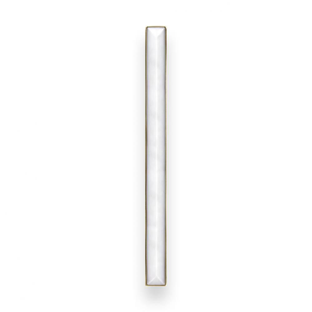 18'' Artisan Glass Prism Vanity Hardware, Large Rectangle with White Prism