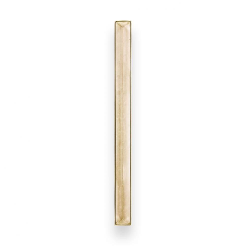 18'' Artisan Glass Prism Vanity Hardware, Large Rectangle with Églomisé Prism