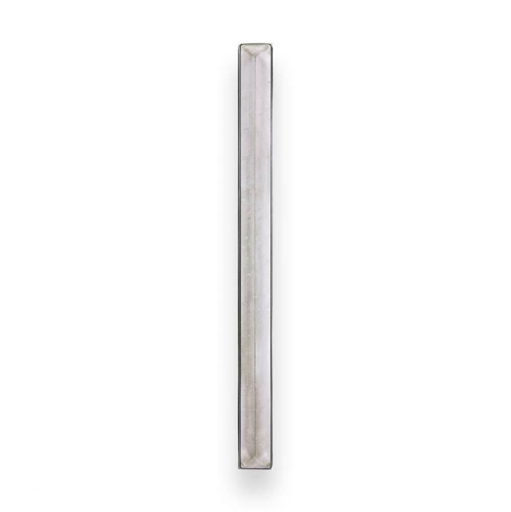 18'' Artisan Glass Prism Vanity Hardware, Large Rectangle with Églomisé Prism