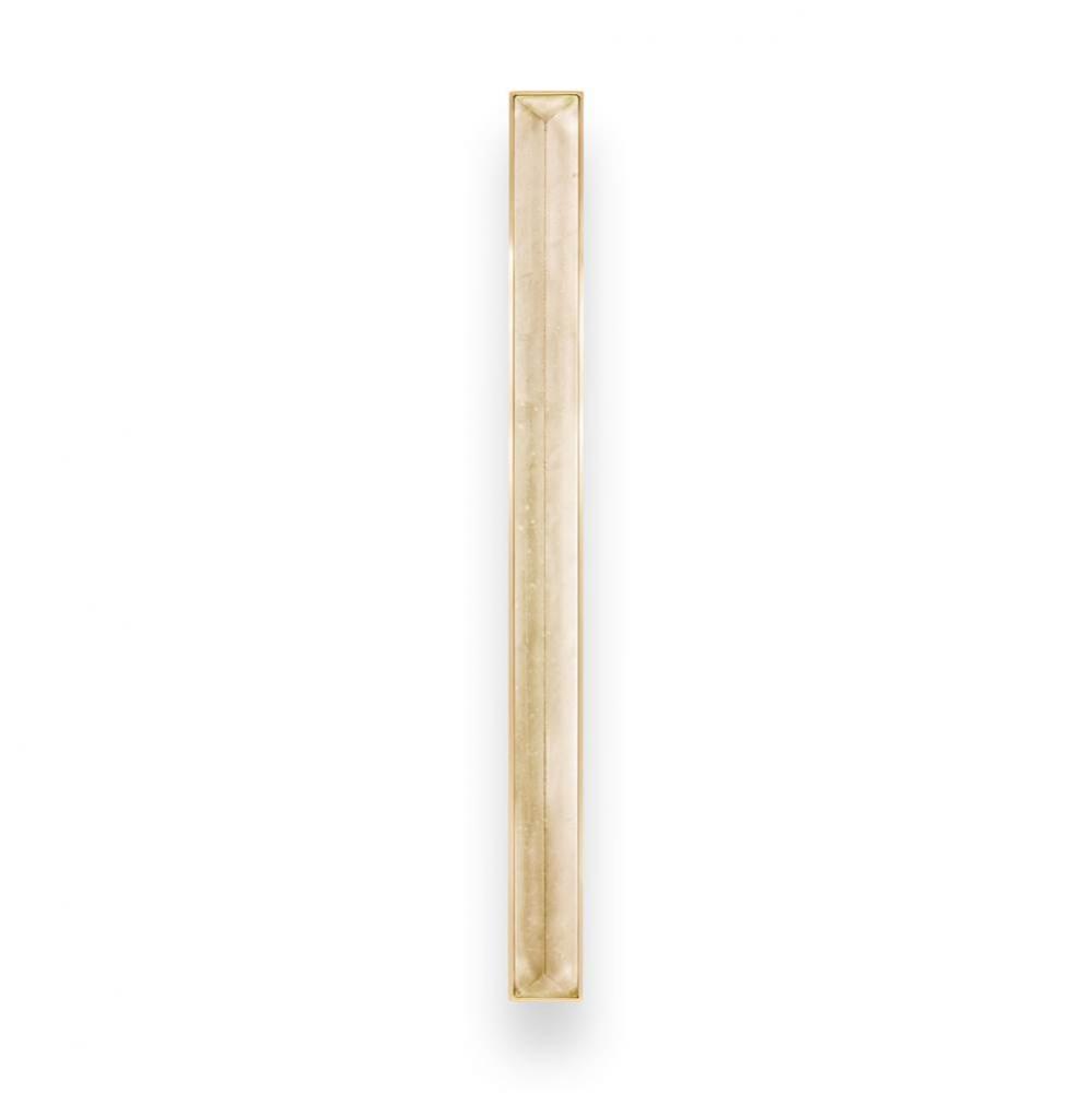 18'' Artisan Glass Prism Vanity Hardware, Large Rectangle with Églomisé Prism