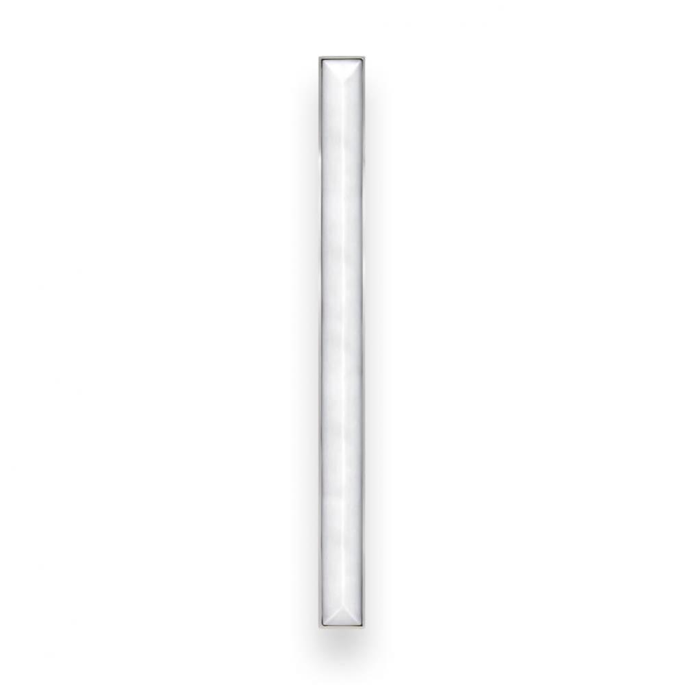 18'' Artisan Glass Prism Vanity Hardware, Large Rectangle with White Prism