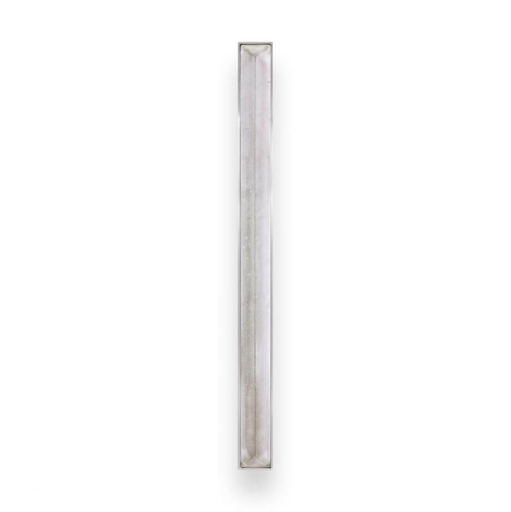 18'' Artisan Glass Prism Vanity Hardware, Large Rectangle with Églomisé Prism