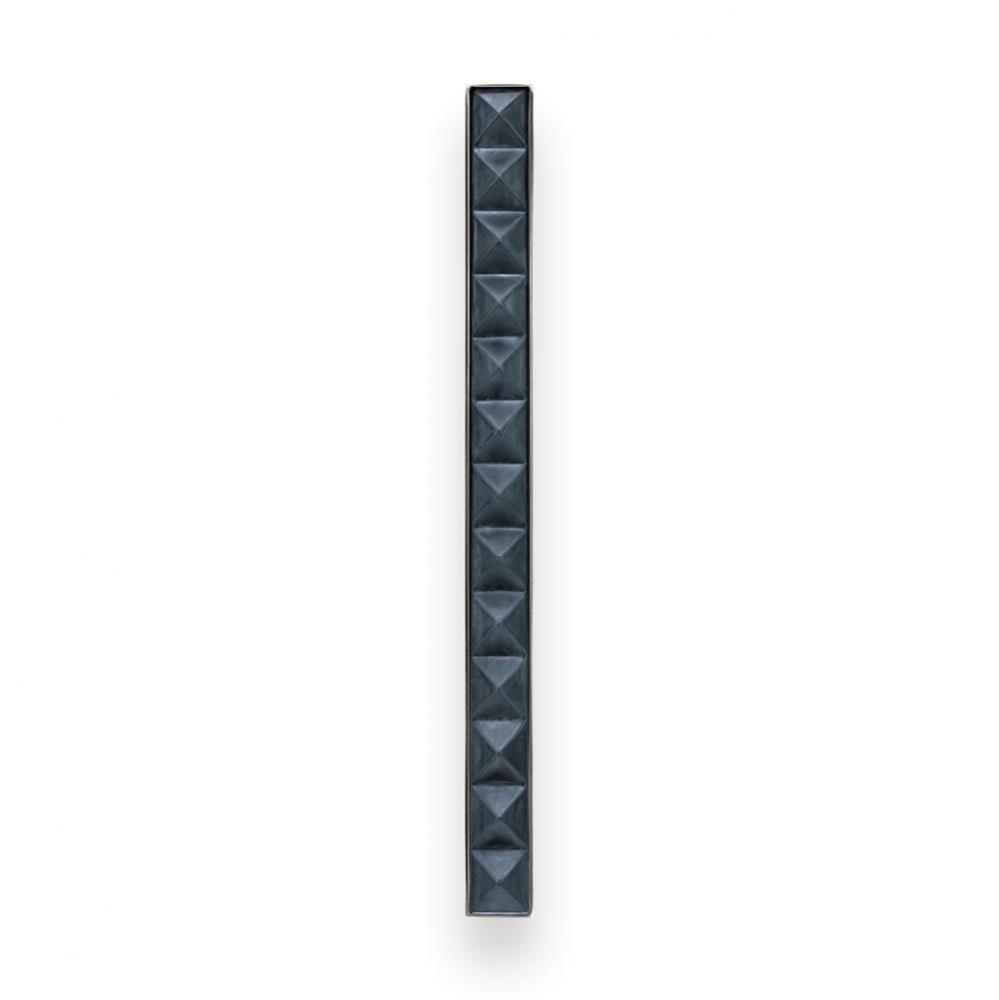 18'' Artisan Glass Prism Vanity Hardware, Large Rectangle with Black Pyramid