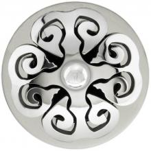 Linkasink D012 PS-SCR01-O - Hawaiian Quilt Grid Strainer - Satin Smooth Finish, Sphere Screw, With Overflow