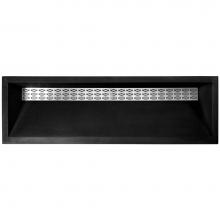 Linkasink AC09UM BLK - Henry 48'' Concrete Trough Sink, Black Concrete