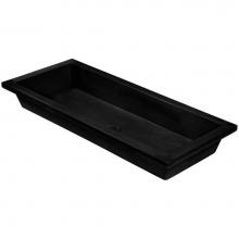 Linkasink AC12UM BLK - 36'' Concrete Trough Sink, Black Concrete