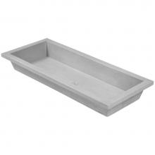 Linkasink AC12DI G - 36'' Concrete Trough Sink, Gray Concrete